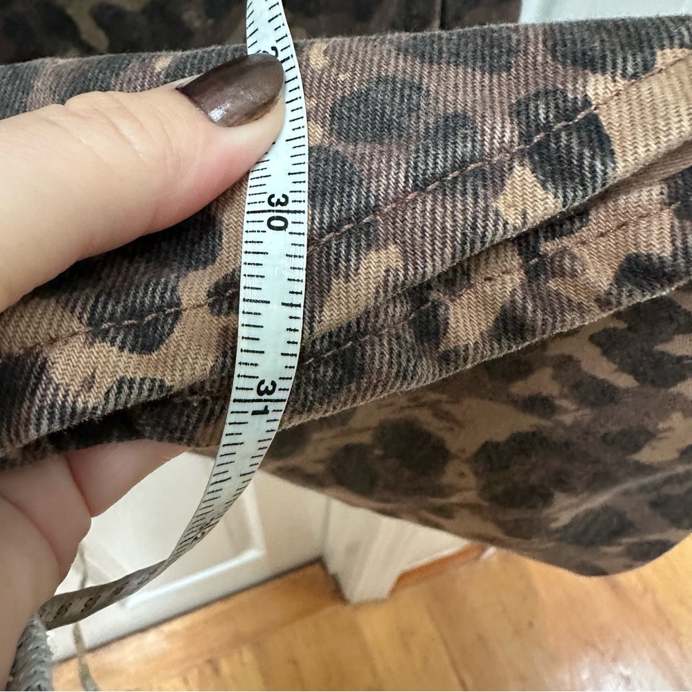 Abercrombie & Fitch Mid Rise cheetah leoparf animal Brown Pants jeans 29 8 - Picture 4 of 8